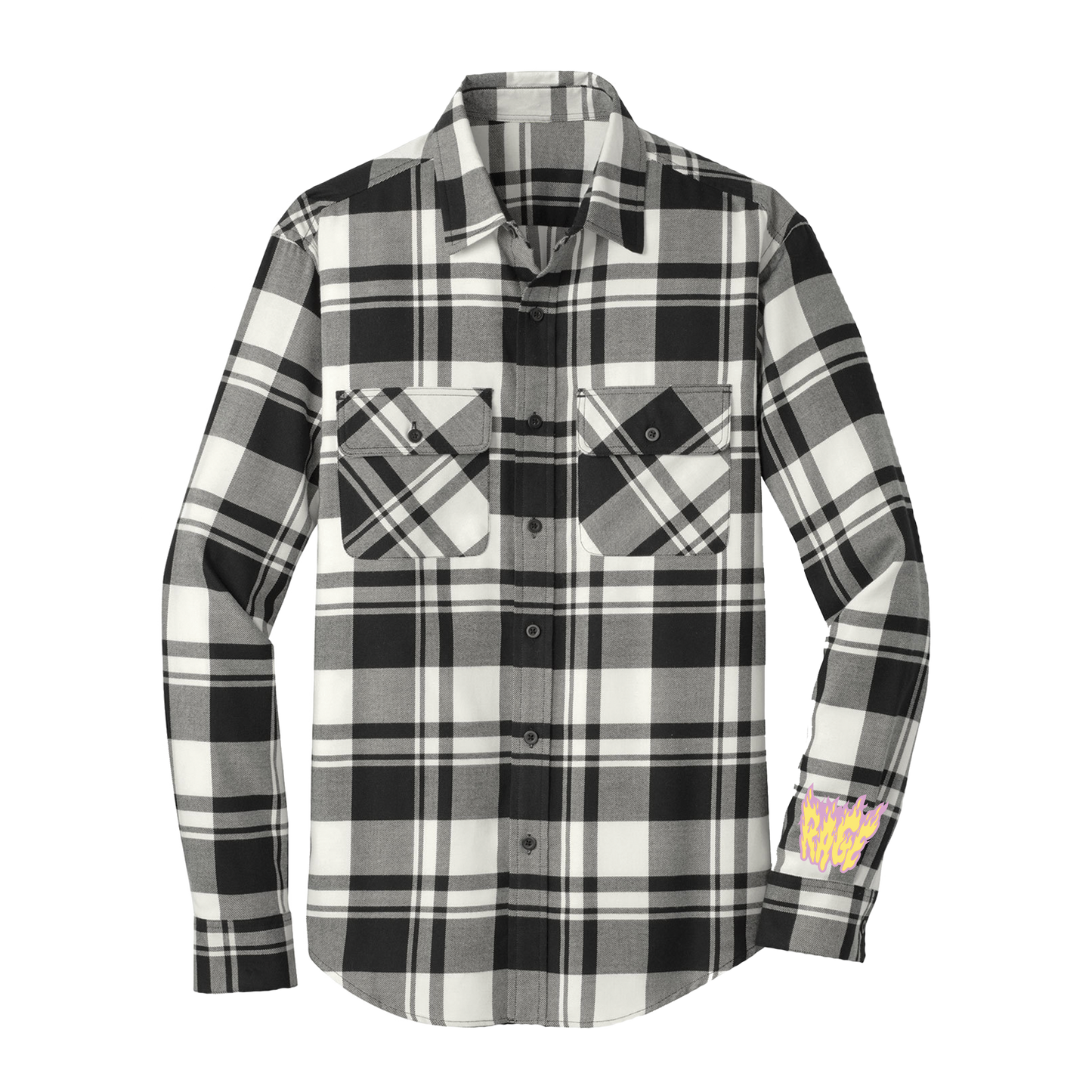 Flaming Skull Flannel