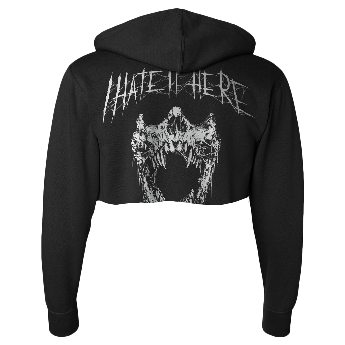 Hate It Here v2 Crop Hoodie