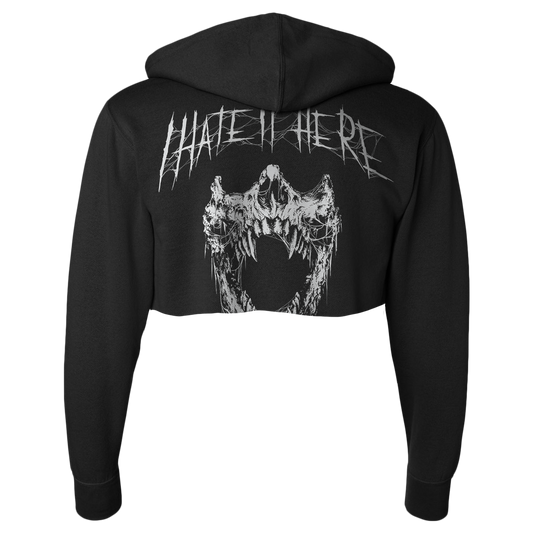 Hate It Here v2 Crop Hoodie